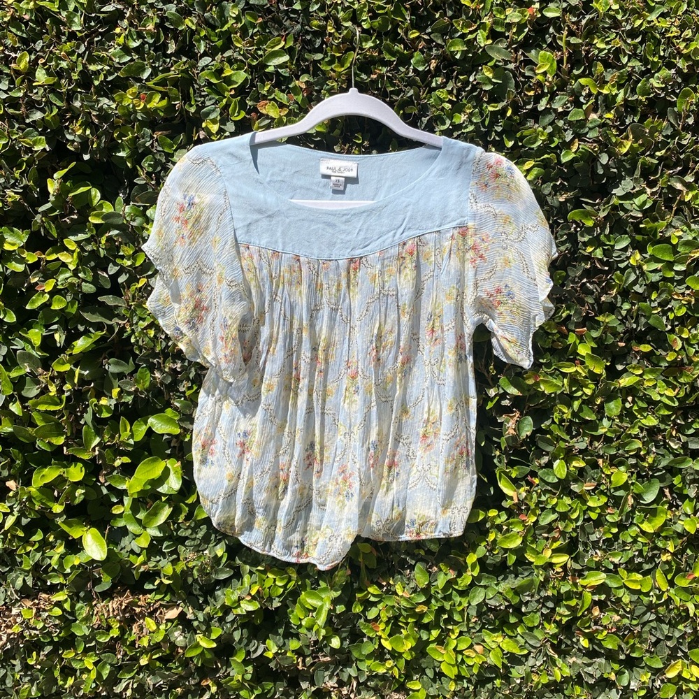 Women's Floral Top - Blue and Multicolor by Willow & Clay